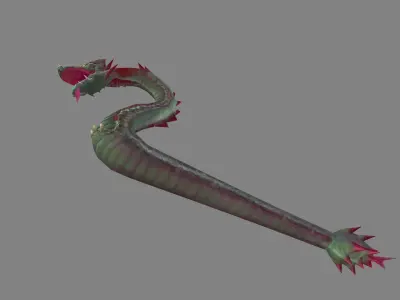 Python monster - Giant snake Low-poly 3D model