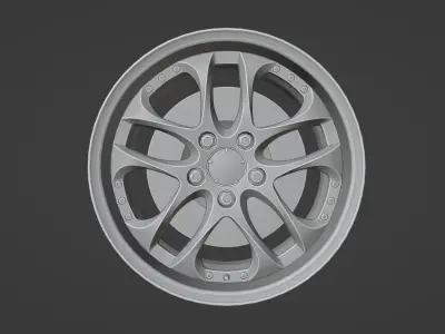 Minerva - 3 Piece Wheels - Game Ready Low-poly 3D model
