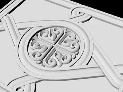 Central decor ornament for furniture 3D model 275