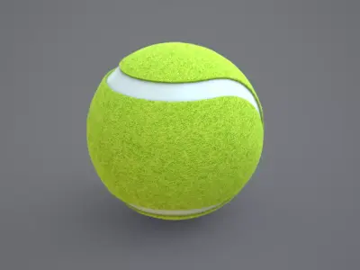 Tennis Ball Low-poly 3D model