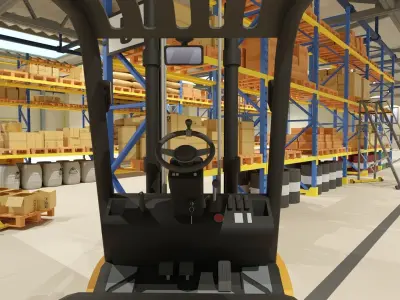 Industrial Warehouse pack Low-poly 3D model