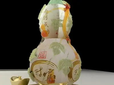 Chinese Gourd with Yuanbao 3D model