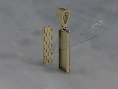 Luxury Xanax pendant with gems 3d model 3D print model