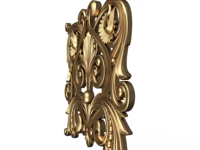 Carved Plaster Molding Decoration 018 Low-poly 3D model