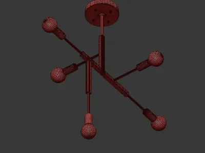 LAMBERT FILS STUDIO CLIFF SUSPENSION LAMP black 3D model