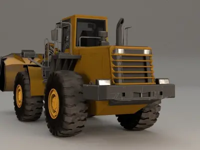 Wheel Loader 3D Model Low-poly 3D model