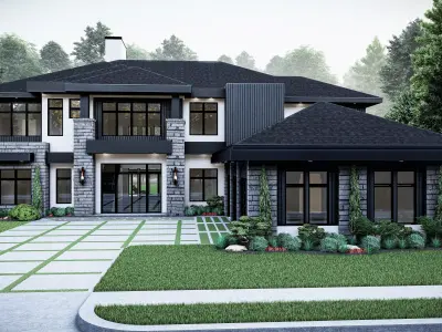 Modern House Number 10 - Stl-Dae file - 3d model Only 3D print model