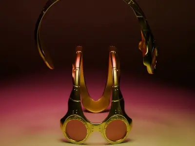 Oakley Over The Top inspired sunglass for 3D printing 3D print model