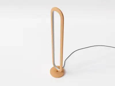 Wood Floor Lamp Led 3D model