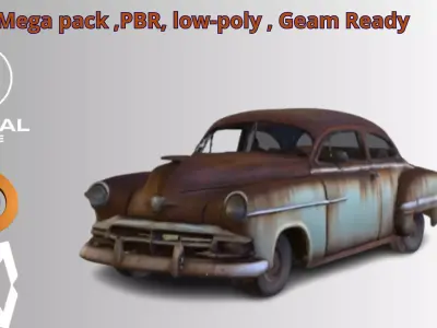 urban rusty abandoned Free low-poly 3D model