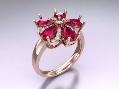 Pear Ring - Womens Rings - N719224 3D print model