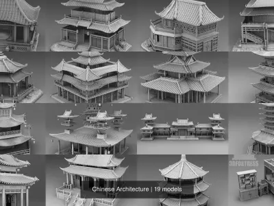 Chinese Architecture 3D Model Collection
