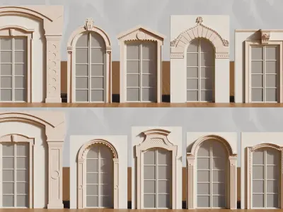 140 Classical European Architectural Asset pack Blender 3dsmax 3D model