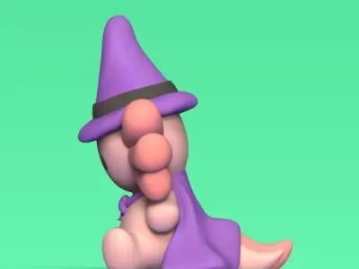 Witch Axolotl 3D print model