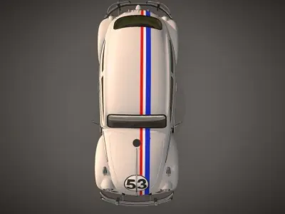 Herbie 53 Low-poly 3D model