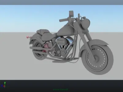 Harley Davidson Bike Modeling Low-poly 3D model