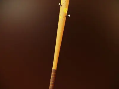 stylized baseball bat Low-poly 3D model