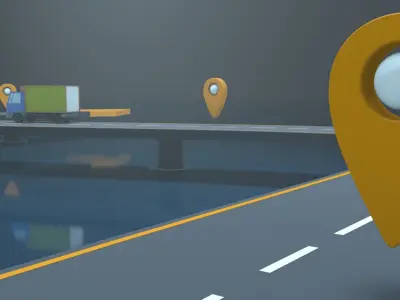 arrow shaped Low-poly 3D model