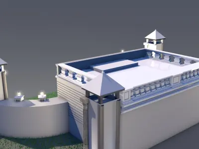 classic Arab house villa 3D model