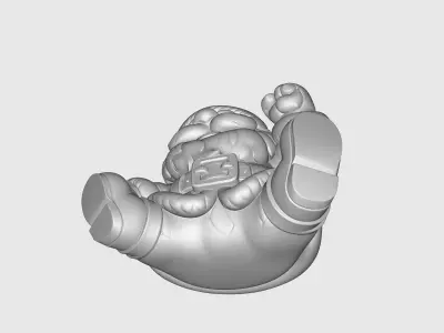 Adorable Chibi Santa Claus Figurine Festive Holiday Christmas 3D print model
