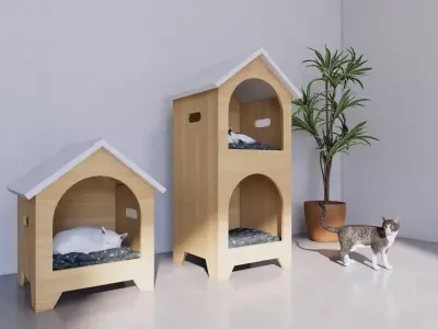 Cat House 3D model by banjong1602