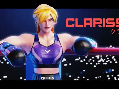 Low Poly Boxer - MMA Fighter - Clarisse Low-poly 3D model