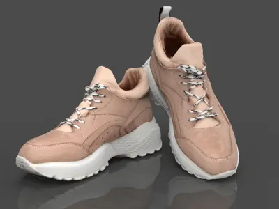 WOMAN SHOES Low-poly 3D model