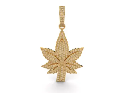 MARIJUANA PENDANT  3D print model