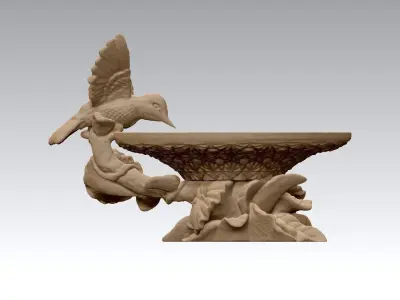 Decorative table bird - Key tray - 3D print 3D print model