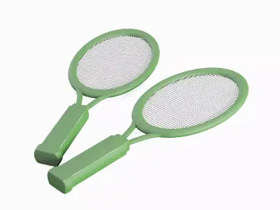 Tennis Racket 04 Low-poly 3D model