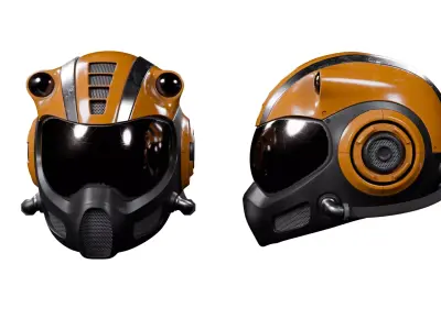 Futuristic Sci-Fi Helmet 3D model purchase