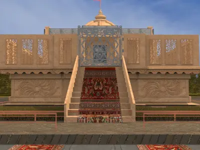 Temple Exterior Free 3D model