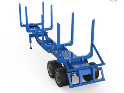 Trailer for Carrying Logs 3D print model