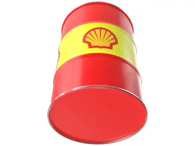 Shell oil barrel 3D model