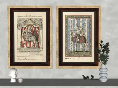 American decorative painting 3D model