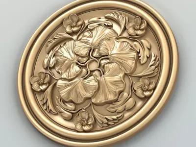 Round rosette 044 3D model