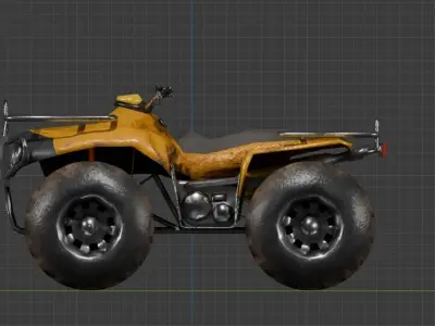 Mountain Explorer Quadbike - Lowpoly Adventure Vehicle Low-poly 3D model