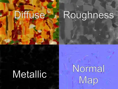 Margherita Artisan Pizza D Model Pack Low-poly 3D model