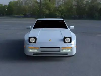 Porsche 944 S2 HDRI 3D model