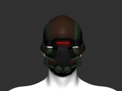 helmet high poly sculpt 3d printable ver 7 3D model 3D model 18