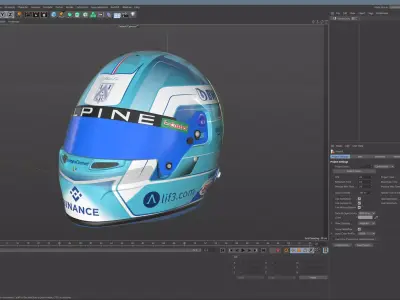 F1 Gasly Helmet 2024 3D model