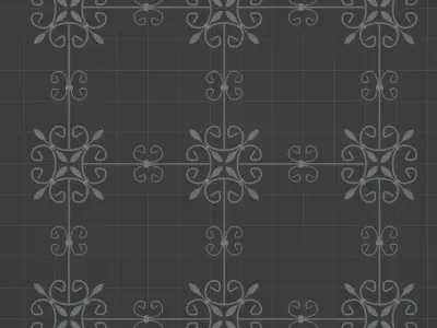 Modular Forged Fencing Set Low-poly 3D model