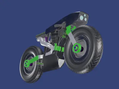 Cyberpunk Bike Low-poly 3D model