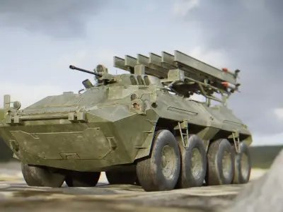 ZHK RS Vehicle for Games Low-poly 3D model