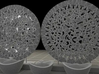 Chinese gold Ingot  with fu symbol and smooth symbol carving  3D model