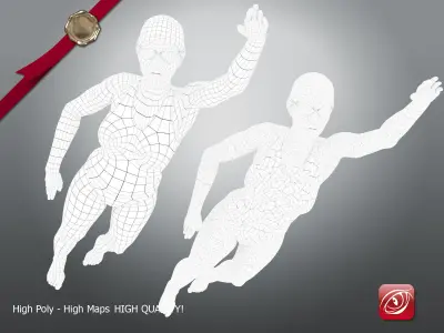 SwimmingpoolgirlCCrawl four female swimmers swimsuits 3D model