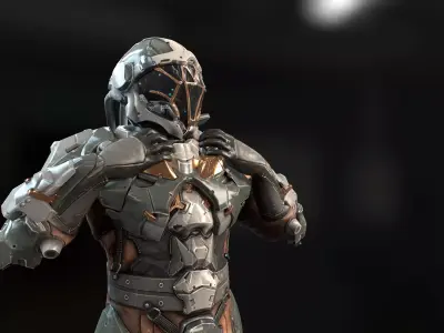 The Space Engineer Low-poly 3D model