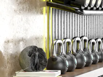 Home Yoga Gym Fitness Equipment Set 063   3D model