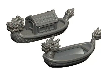 Chinese dragon boat 3D print model