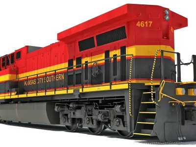 Kansas City Southern Locomotive 3D model